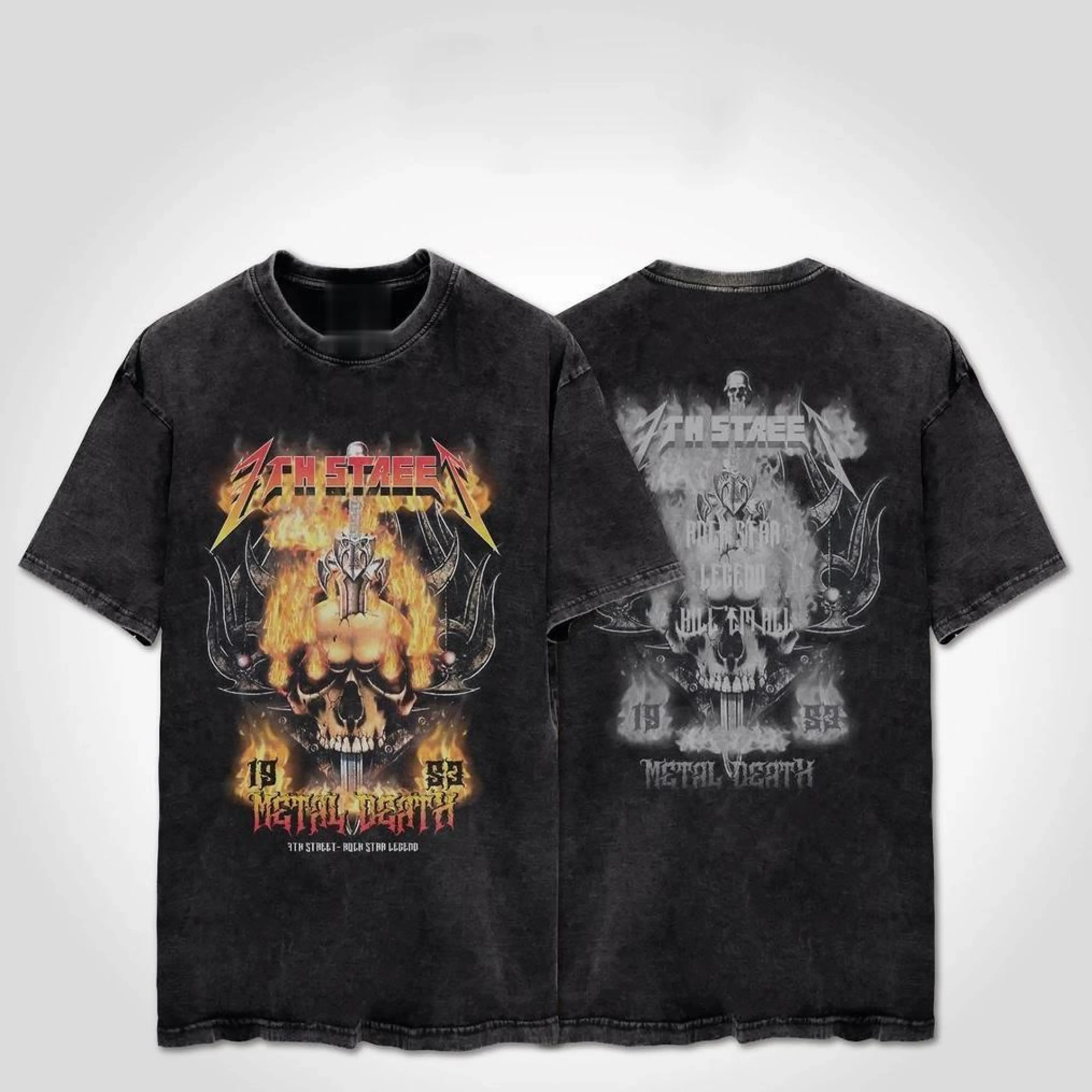 vintage tshirt Street tshirt เสื้อฟอกวินเทจ แบบโอเวอไซส์ (Vintage Oversize) รุ่น VMTD002