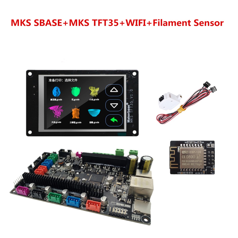 MKS SBASE + MKS touch screen TFT35 + MKS TFT WI-FI + filament detecting sensor TFT 35 display Smoothieware 3d printer supplies