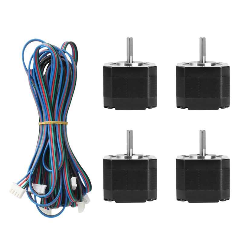 4Pcs 17HS3401 Step Motor for NEMA17 Stepper Motor High Torque Bipolar DC Step Motor Kit