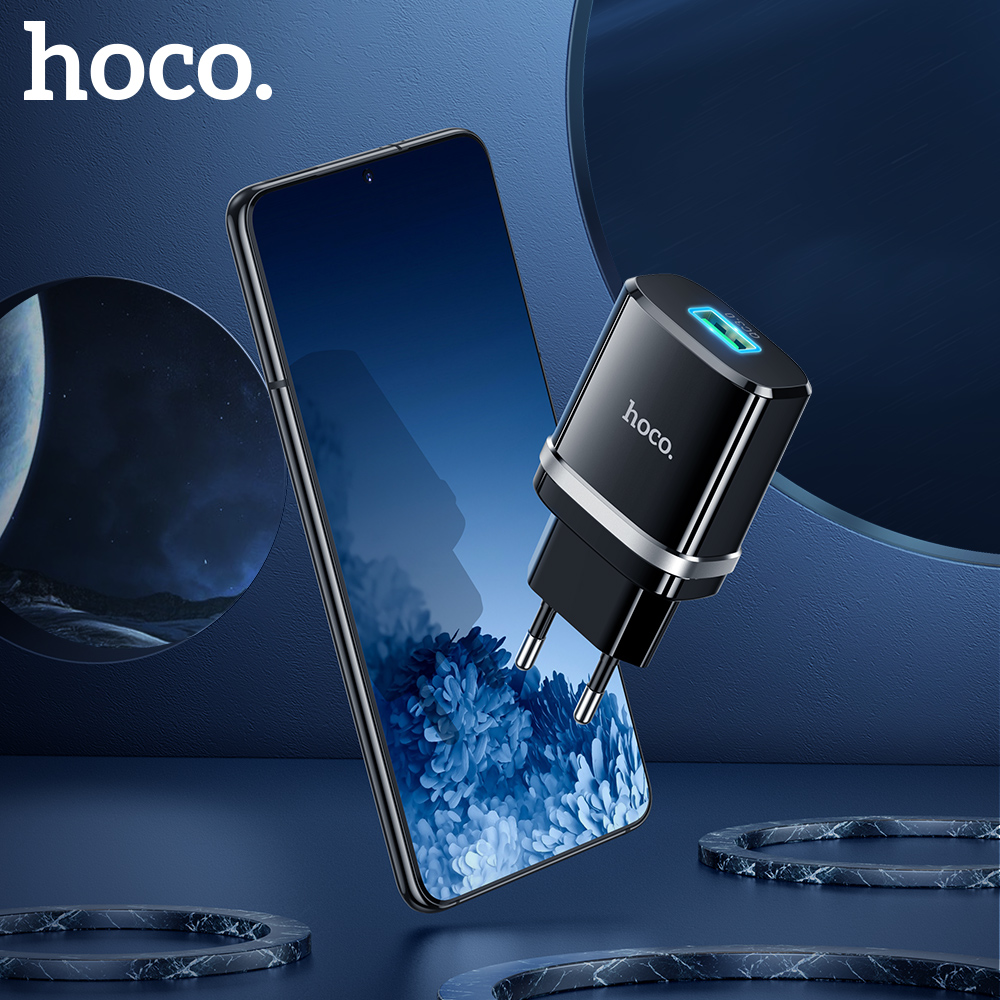 HOCO C12Q 18Wที่ชาร์จเร็วสำหรับXiaomi Redmi Samsung iPhone 5V3.1Aยูเอสบีสำหรับท่องเที่ยวเครื่องชาร์จอเนกประสงค์เครื่องชาร์จติดผนัง-EU Plug