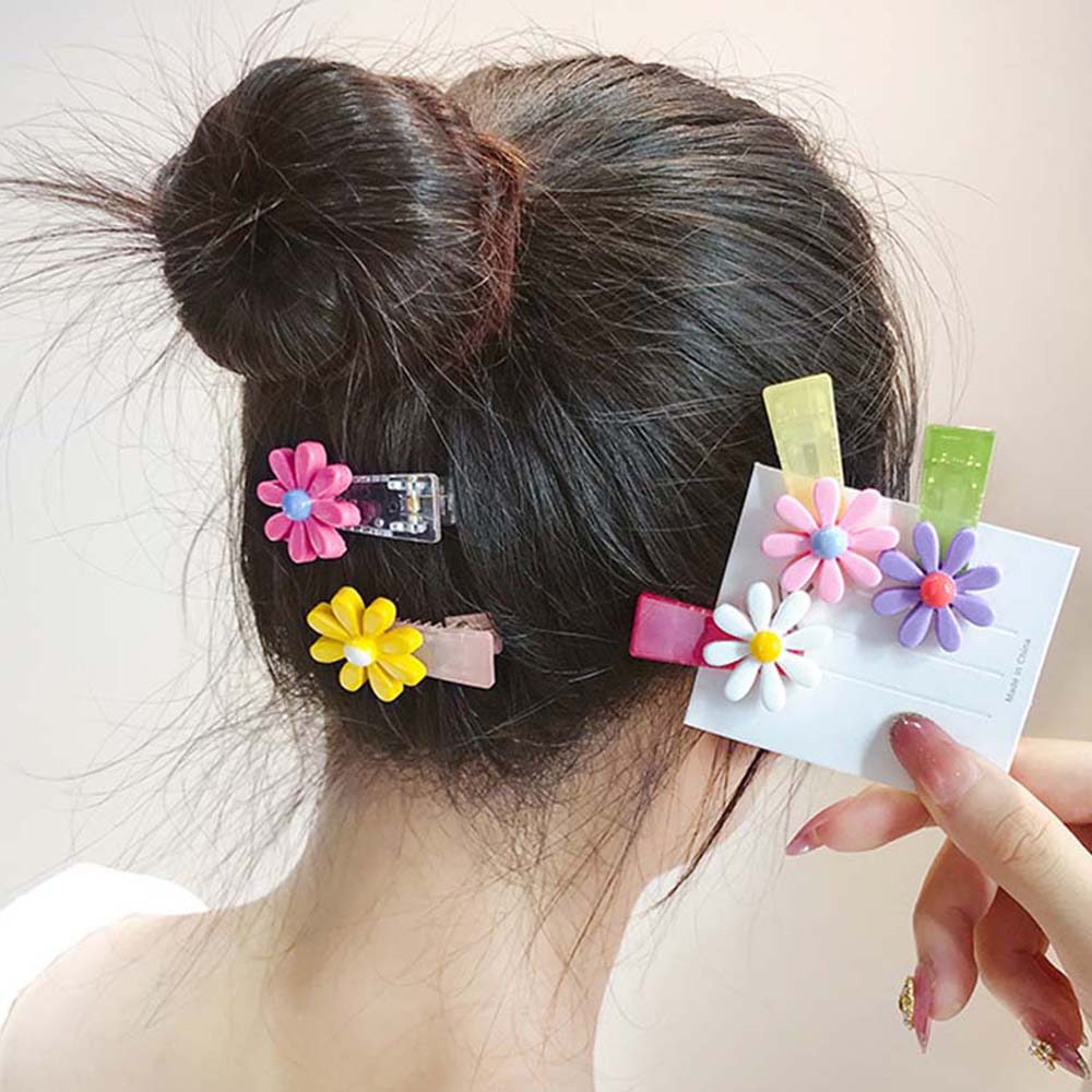 TG5YTYHT น่ารักแฟชั่น Chrysanthemum เด็กผู้หญิง Hairpins ดอกไม้กิ๊บปากเป็ดคลิปผม Barrettes
