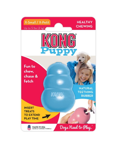 Kong  Puppy ไซส์ X-Small ของเล่นสุนัข ซ่อนขนม ขนาด5.5เซน สำหรับลูกสุนัขพันธุ์เล็กถึงกลาง Kong Dog Toy Puppy : X Small