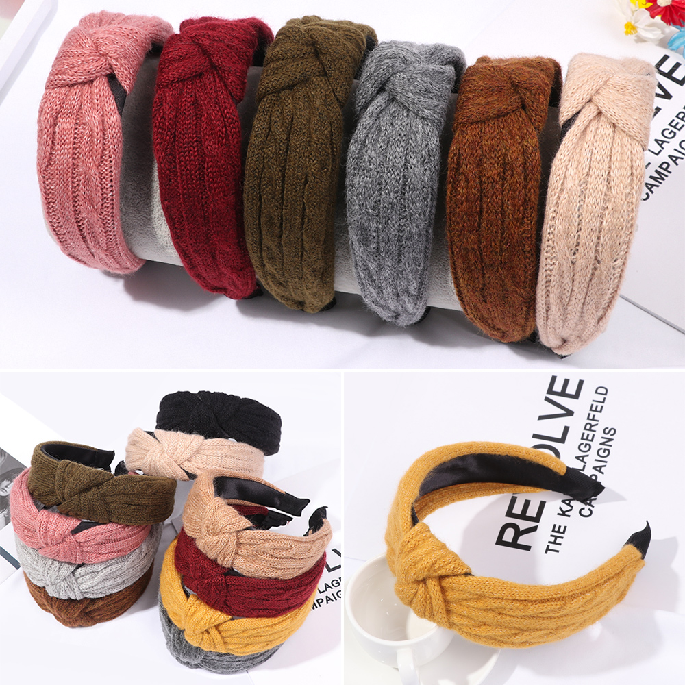 N33GVC3Q Fashion Cross Knotted Girls Warm Headband Hair Bands Hair Hoop Headwear