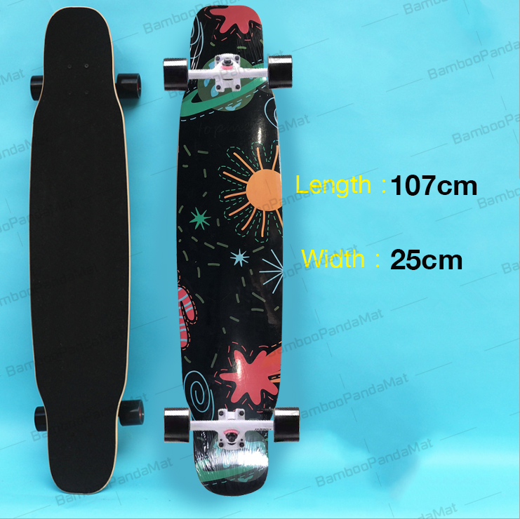 Skateboard ลองบอร์ด Longboard Skateboard (ฟรี! กระเป๋าและอุปกรณ์ครบชุด) ส่งจากไทย3 วันได้รับของ กระดานยาวสเก็ตบอร์ดมืออาชีพ เริ่มต้นผู้ใหญ่วัยรุ่น