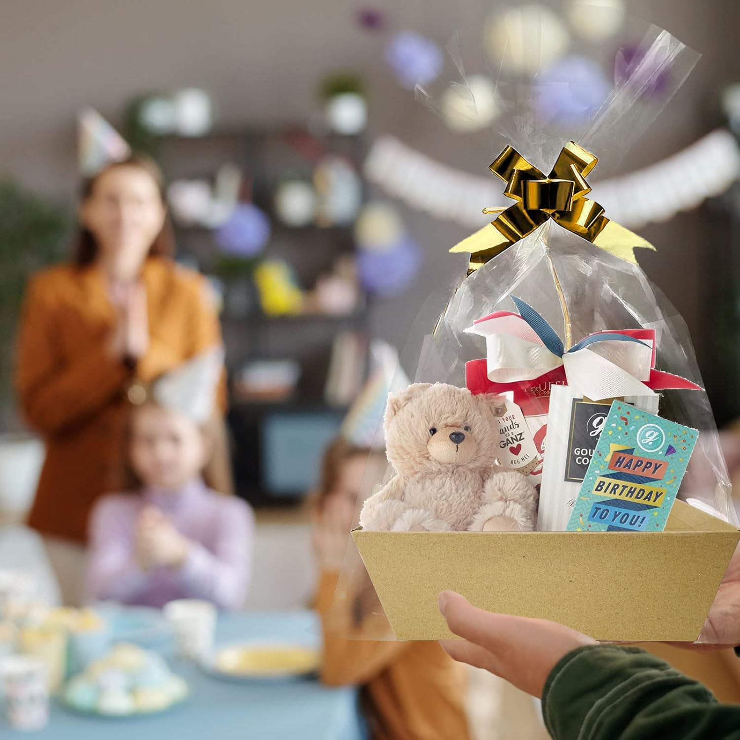 ตะกร้าสำหรับของขวัญที่ว่างเปล่า,6ชิ้นแข็งแรง Diy จำนวนมากตะกร้าของขวัญตลาดคราฟท์ถาดตะกร้ากระดาษแข็งที่มีด้ามจับ,ตะกร้าของขวัญชุดอุปกรณ์ห่อเพื่อเติมสำหรับวันเกิดคริสต์มาสวาเลนไทน์ขอบคุณพระเจ้า ราคา 939 บาท*ส่งฟรี