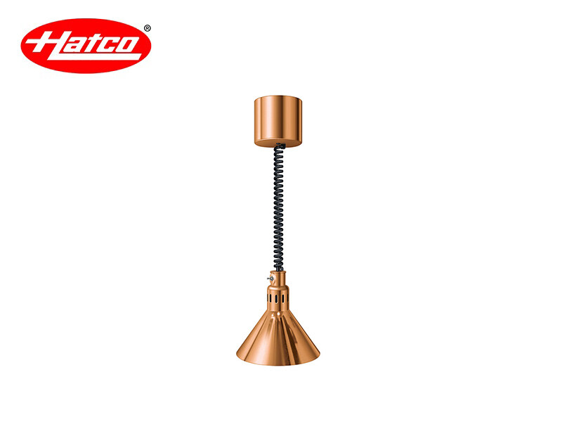 HATCO โคมไฟอุ่นอาหารและตกแต่งร้านแบบแขวน สายสปริง โคมทรงพีระมิด HAT1-DL-775RL BCOPPER ราคา 42,314 บาท*ส่งฟรี