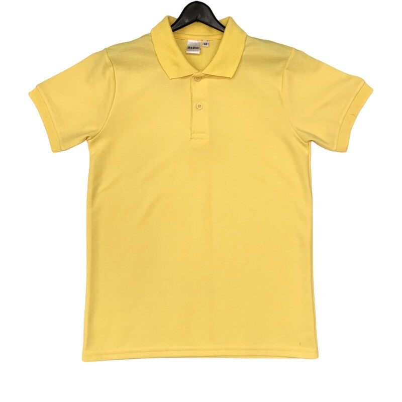 เสื้อโปโลเด็กแขนสั้น ผ้าจูติ อายุ1-11ขวบ สีขาว สีฟ้า สีเหลือง สีเทาอ่อน สีแดง สีกรม สีเทาเข้ม สีดำ
