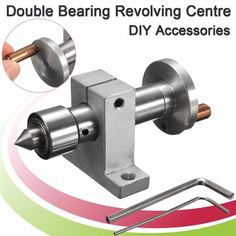 Trung tâm máy tiện sống với vòng bi rocker Trung tâm quay trung tâm quay DIY Máy tiện gỗ Công cụ điện Mini Lathe