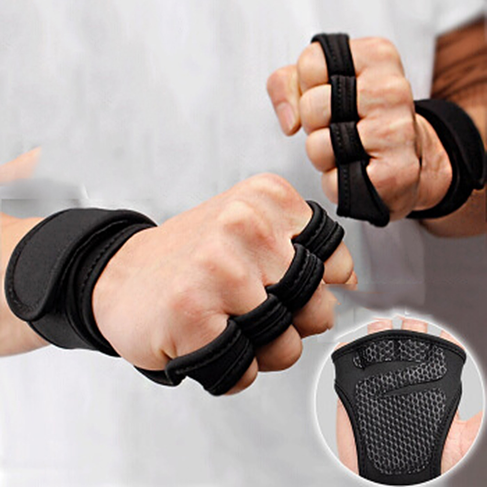 HILBAT Men Body Building Fitness น้ำหนักยกมือจับยิมนาสติกการฝึกอบรมถุงมือป้องกันถุงมือแผ่นติดฝามือ Protector