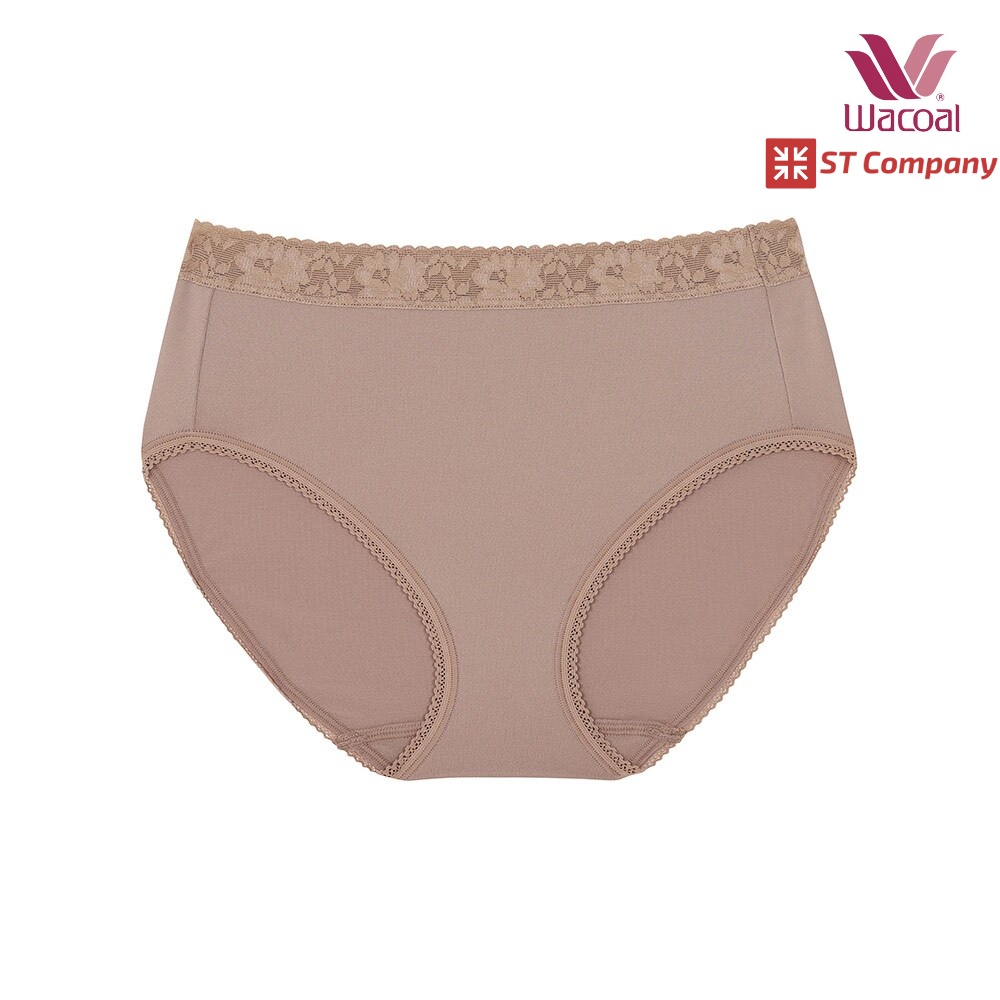 Wacoal Panty กางเกงใน  ขอบลูกไม้ ทรงเต็มตัว (Short) สีโอวัลติน (1 ตัว) รุ่น WU4M02 5 สีให้เลือก กางเกงในผู้หญิง กางเกงในหญิง ผู้หญิง วาโก้ เต็มตัว Short