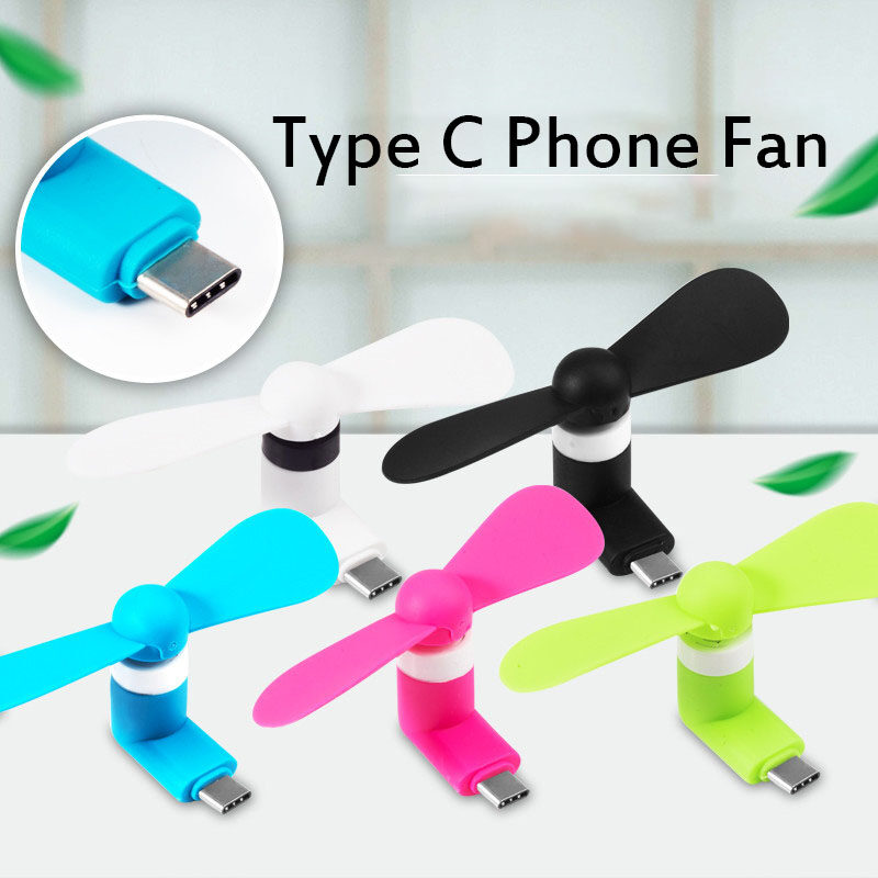 【option world】 USB แบบพกพา Type-C โทรศัพท์มือถือมินิพัดลมสำหรับ Android Type C Samsung Galaxy With OTG