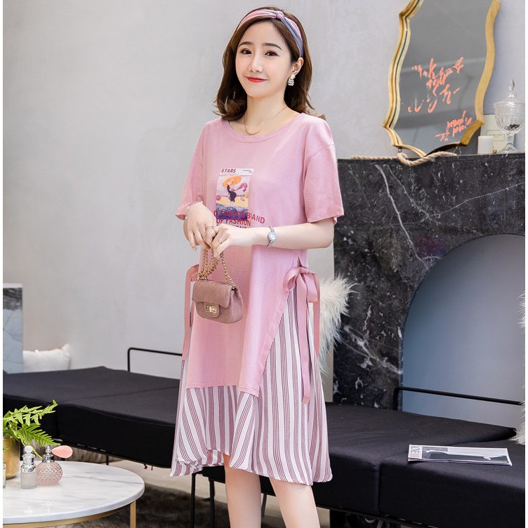 พร้อมส่ง Quilla ชุดคลุมท้อง ชุดคุณแม่ตั้งครรภ์ ชุดเดรสยาว Maternity Dress （MMM0-05）