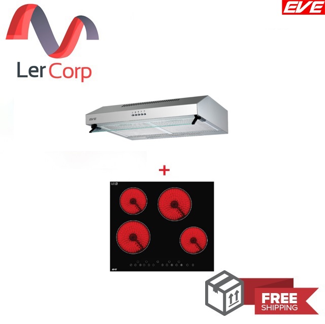 [0% 10 เดือน] เครื่องดูดควันแบบมาตรฐาน รุ่น HF-HSM102AT-60 + เตาไฟฟ้าเซรามิค 4 หัว รุ่น HB60-4VCTC ราคา 50,380 บาท*ส่งฟรี