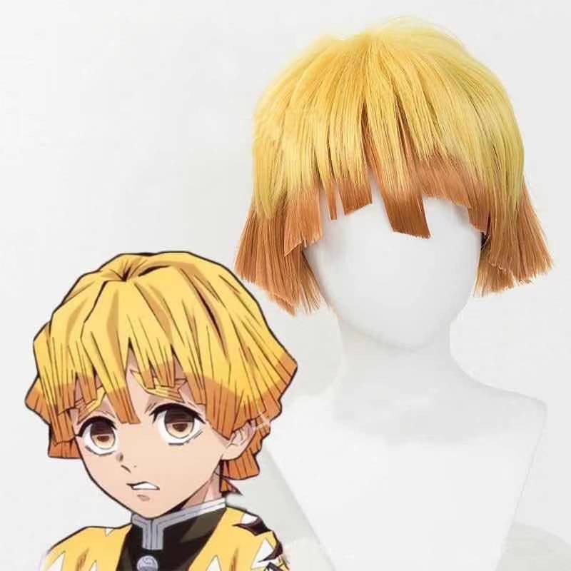 Demon Slayer Kamado Kimetsu NO Yaiba ชุดคอสเพลย์ Wigs Hair Cosplayชุด ชุดคอสเพลย์ Anime วิกผม