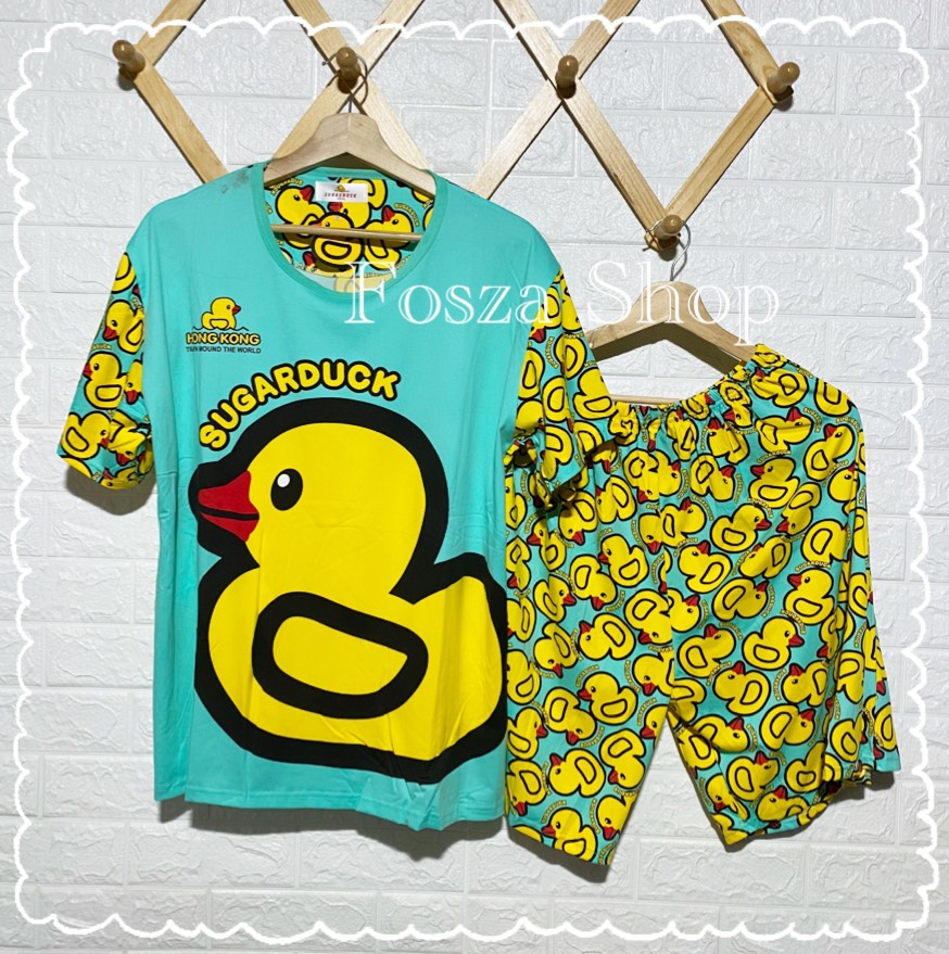 ชุดนอนสาวอวบ คนอ้วน ไซส์ใหญ่ ไซส์3xl ไซส์6xl สำหรับสาวเจ้าเนื้อ ลายเป็ด sugar duck  by Fosza Shop