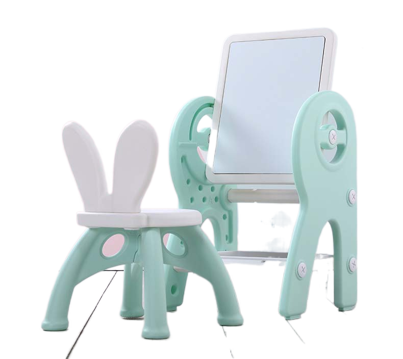 Toy Store กระดานวาดภาพเด็ก กระดานวาดรูป โต๊ะเรียน เพื่อพัฒนาการเรียนรู้ สำหรับเด็ก โต๊ะ เก้าอี้+ตัวต่อ พร้อมอุปกรณ์ ครบชุด ปรับระดับได้