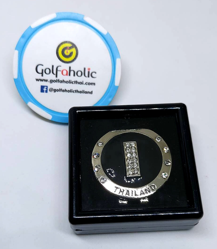 Golfaholic Crtstal Golf Magnetic Ball Markers Alphabets - กอล์ฟ บอลมาร์คเกอร์ ตัวอักษรอังกฤษ ฝังคริสตัล