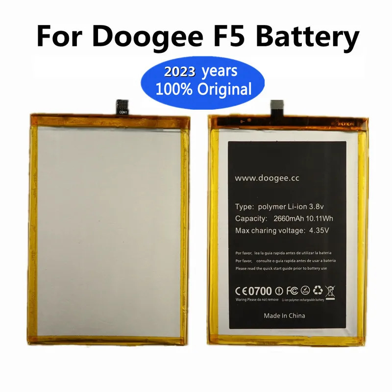 2023 Years New 100% Original Doogee F5 Replacement 2660mAh High quality battery In Stock + Tracking Number ราคา 486 บาท*ส่งฟรี