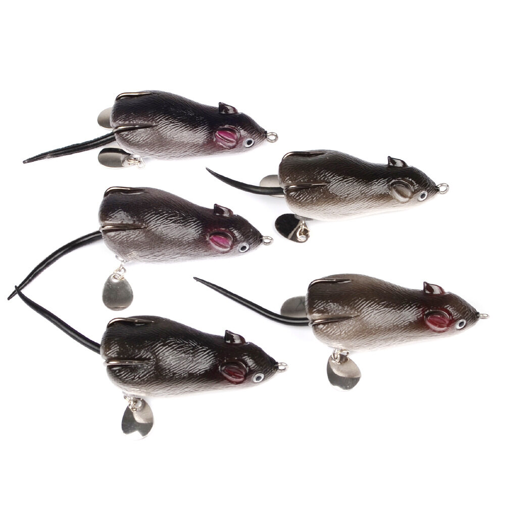 PROBEROS 1pcs 17.43g 7cm Top Water Fishing Mouse Mice Rat Lure Bait  Crankbait Pike Zander Bass Fishing Baits Frog Accessories FR010