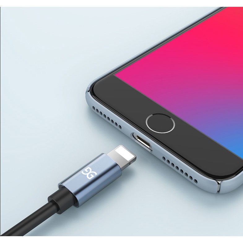❏✸☃  สายเคเบิลเสริมเสียง GUSGU 3 in 1 iPhone ฟ้าผ่าถึงสายแจ็คหูฟังรถยนต์ 3.5 มม
