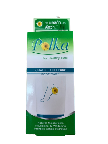 Polka Cracked Heel Cream Foot Care พอลก้า ครีมทาส้นเท้าแตก สมานรอยแตก  (25G.) | Lazada.Co.Th