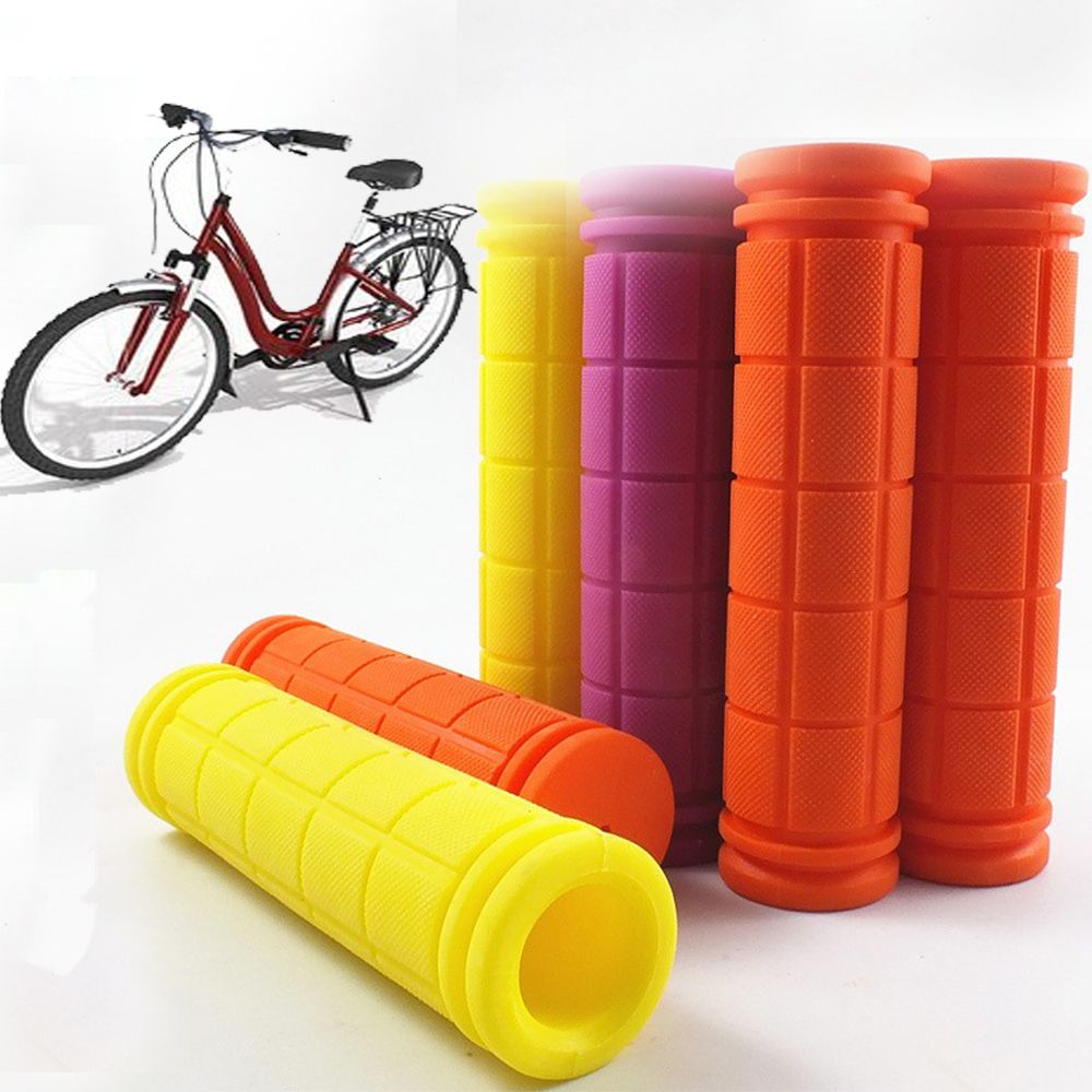 XYUR9C4FW 1 Pair Fashion Soft Outdoor Adhesive Handlebar Grips Rubber Bicycle Cycling