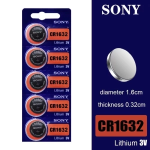 สินค้า Sony ถ่านกระดุม SONY CR1632 Lithium 3V(1 แพ็ค 5 ก้อน)