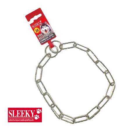 SLEEKY  สลิคกี้ โซ่คอสแตนเลส ขนาด 3 มม. ยาว 14 , 16 , 18 , 20 , 22 นิ้ว - Stainless Choke Chain