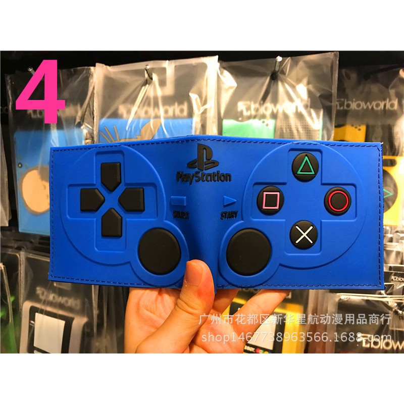 YICO PlayStation 4 Gamepad Control Button กระเป๋าสตางค์หนัง PU ลายการ์ตูน