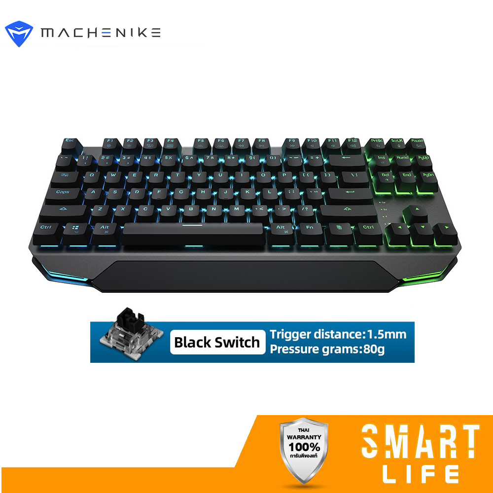 Machenike K7 mechanical keyboard 87 Keys RGB Gaming Keyboard เกมมิ่งคีย์บอร์ด เชื่อมต่อได้ทั้งบลูทูธและใช้สาย ไฟ RGB By Pando Smart Life