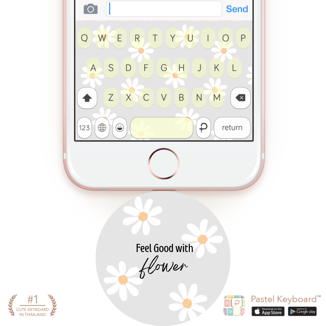 บัตรกำนัลดิจิทัล อีเวาเชอร์ส่วนลดสินค้า Pastel Keyboard รู้สึกดีกับธีมแป้นพิมพ์ดอกไม้⎮ (E-Voucher) สำหรับแอปแป้นพิมพ์สีพาสเทล ราคา 69 บาท*ส่งฟรี