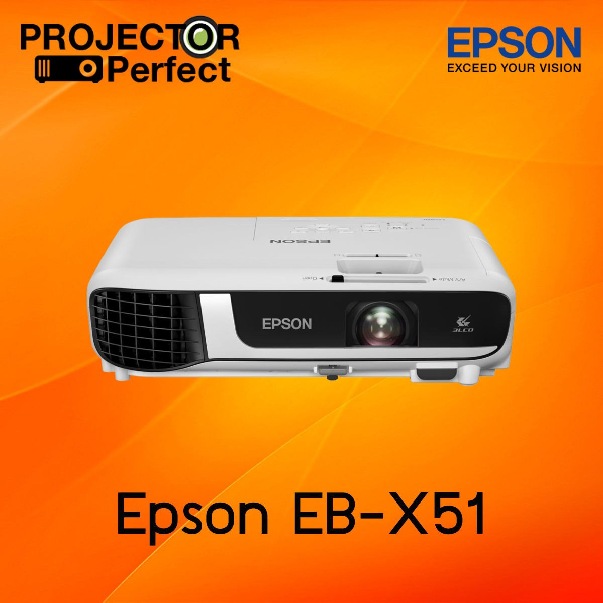 รุ่นใหม่ 2021 Epson EB-X51 ความสว่าง 3800 Lumens ความละเอียด XGA 3LCD Projector Warranty 2 Years ออกใบกำกับภาษีได้ มีเครื่องสำรองใช้ระหว่างส่งซ่อม ราคา 20,400 บาท*ส่งฟรี