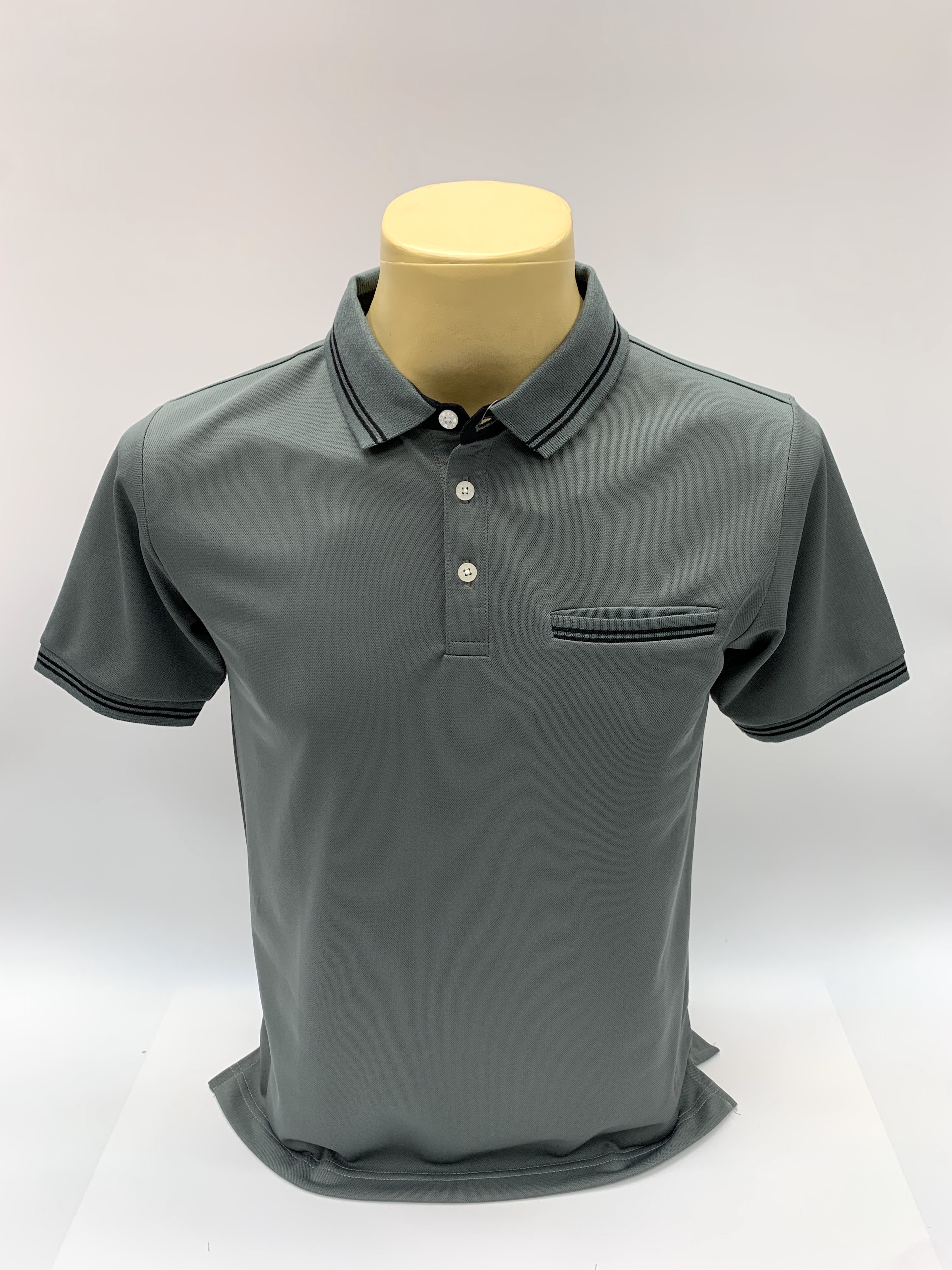 เสื้อคอโปโลแขนสั้น ผ้าดรายเทค (Dry Technology) มีกระเป๋าที่อกยี่ห้อ C59 AIR # 084 เสื้อคอปก เสื้อผู้ชาย เสื้อมีปก เสื้อสีพื้น เสื้อโปโล Kingberry Shop