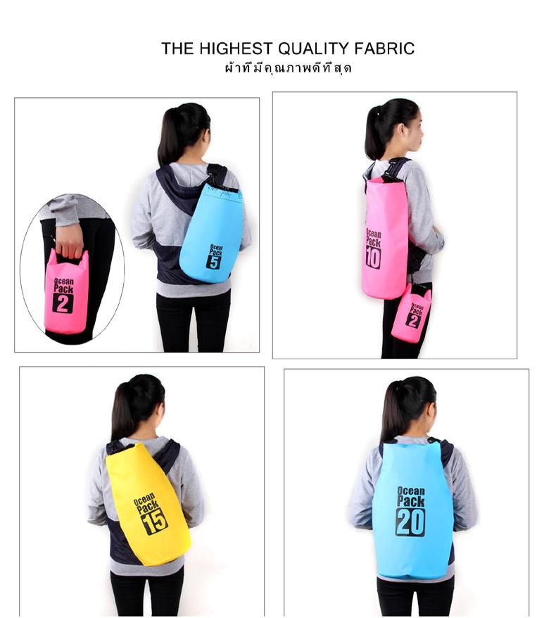 ภาพอธิบายเพิ่มเติมของ Ocean Pack 20L 6colors กระเป๋ากันน้ำขนาด20ลิตร มี6สีให้เลือก Ocean Pack 20L 6colors 20 liters waterproof bag (with 6 colors for choosing)