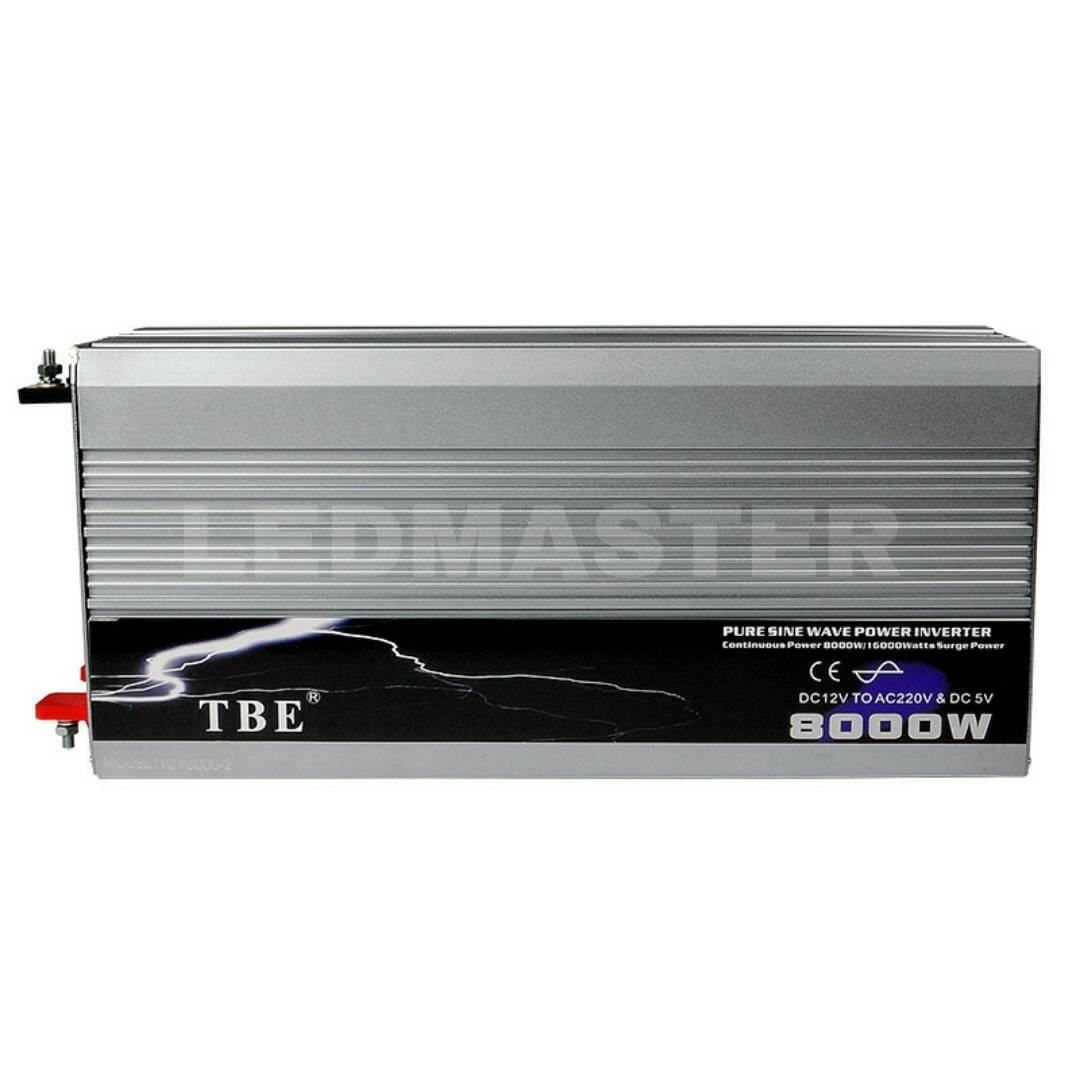 [พร้อมส่ง] อินเวอร์เตอร์ ยี่ห้อ TBE 8000W 12V Inverter Pure Sine Wave คลื่นเพียวซายน์เวฟ กระเเสไฟบริสุทธิ์ (กระเเสไฟนิ่ง) เครื่องแปลงไฟรถเป็นไฟบ้าน