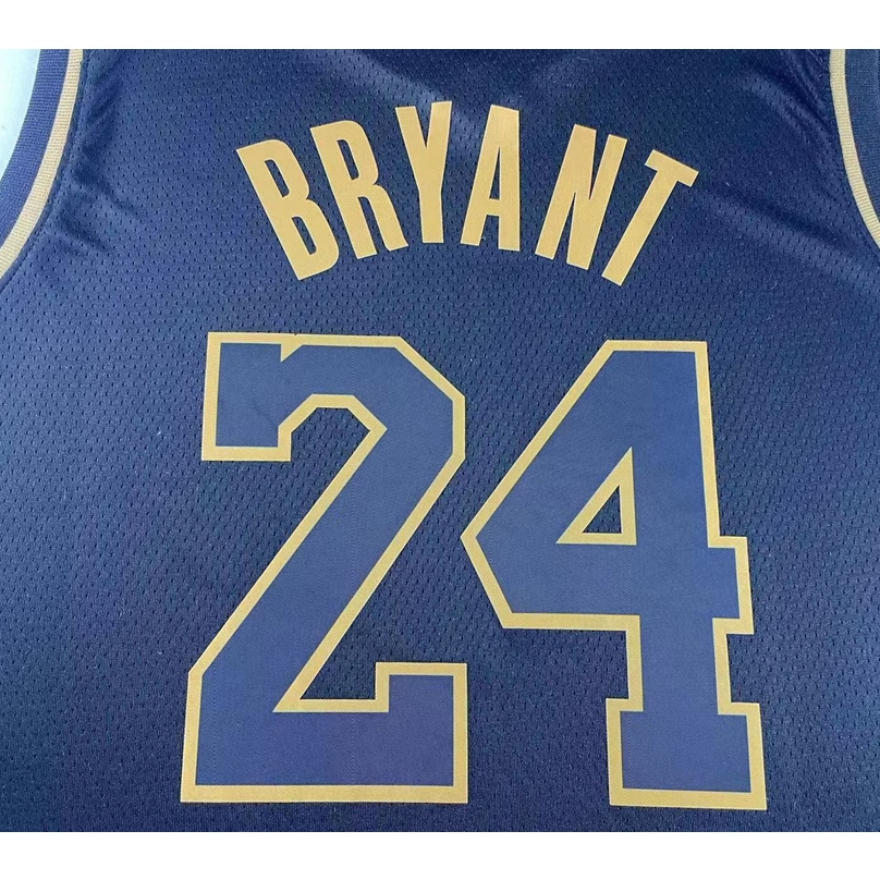 hot pressed]nba jersey Los Angeles Lakers No. 24 Kobe Bryant black golden  edition basketball jersey