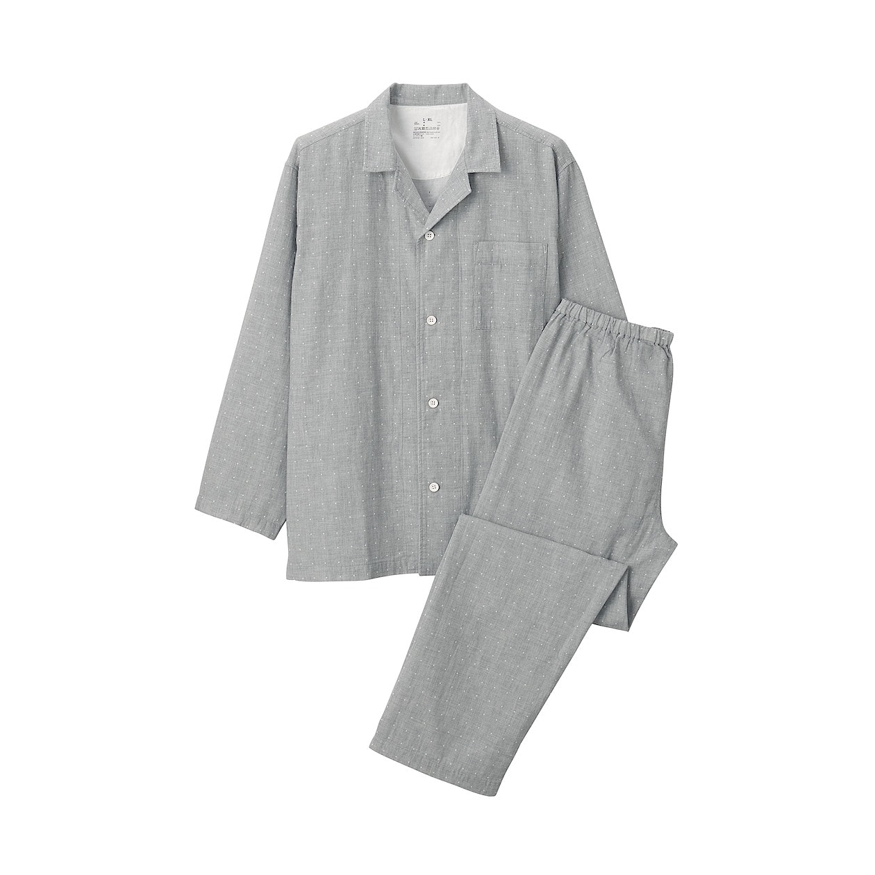 มูจิ ชุดนอนไร้ตะเข็บข้าง ผ้ากอซทอสองชั้น - MUJI Side Seamless Double Gauze Pajamas