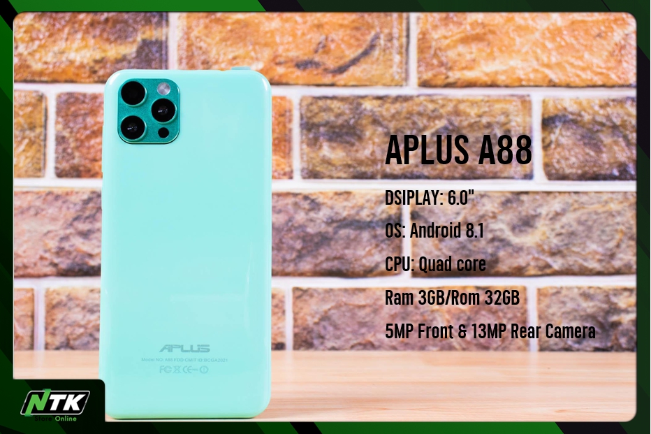 โทรศัพท์มือถือ APLUS A88 NEW หน้าจอ 6 นิ้ว Ram 3 GB/Rom 32 GB รับประกัน 1 ปี