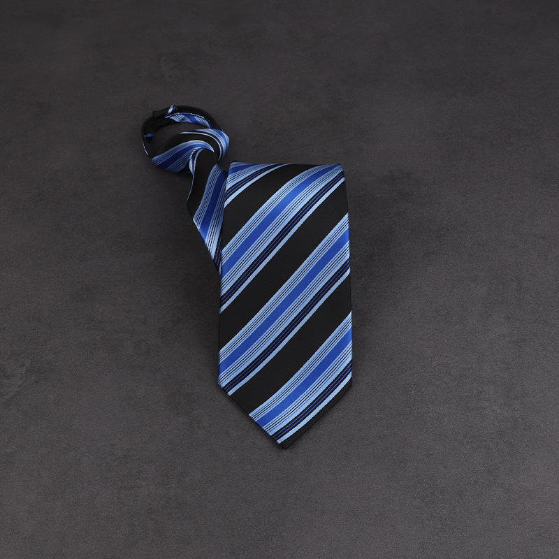 New Style Polyester Silk Zipper Tie Banquet Wedding Wedding Formal Wear Lazy Tie Business Formal Wear Professional Men