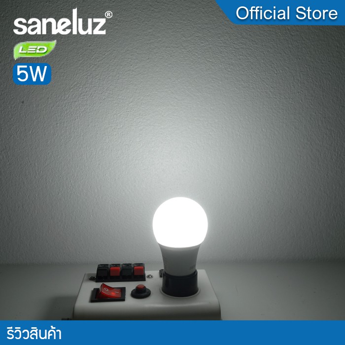 Saneluz [5 หลอด] หลอดไฟ LED 5W ขั้วเกลียว E27 แสงสีขาว Daylight 6500K แสงสีวอร์ม Warmwhite 3000K หลอดไฟแอลอีดี Bulb led (1)