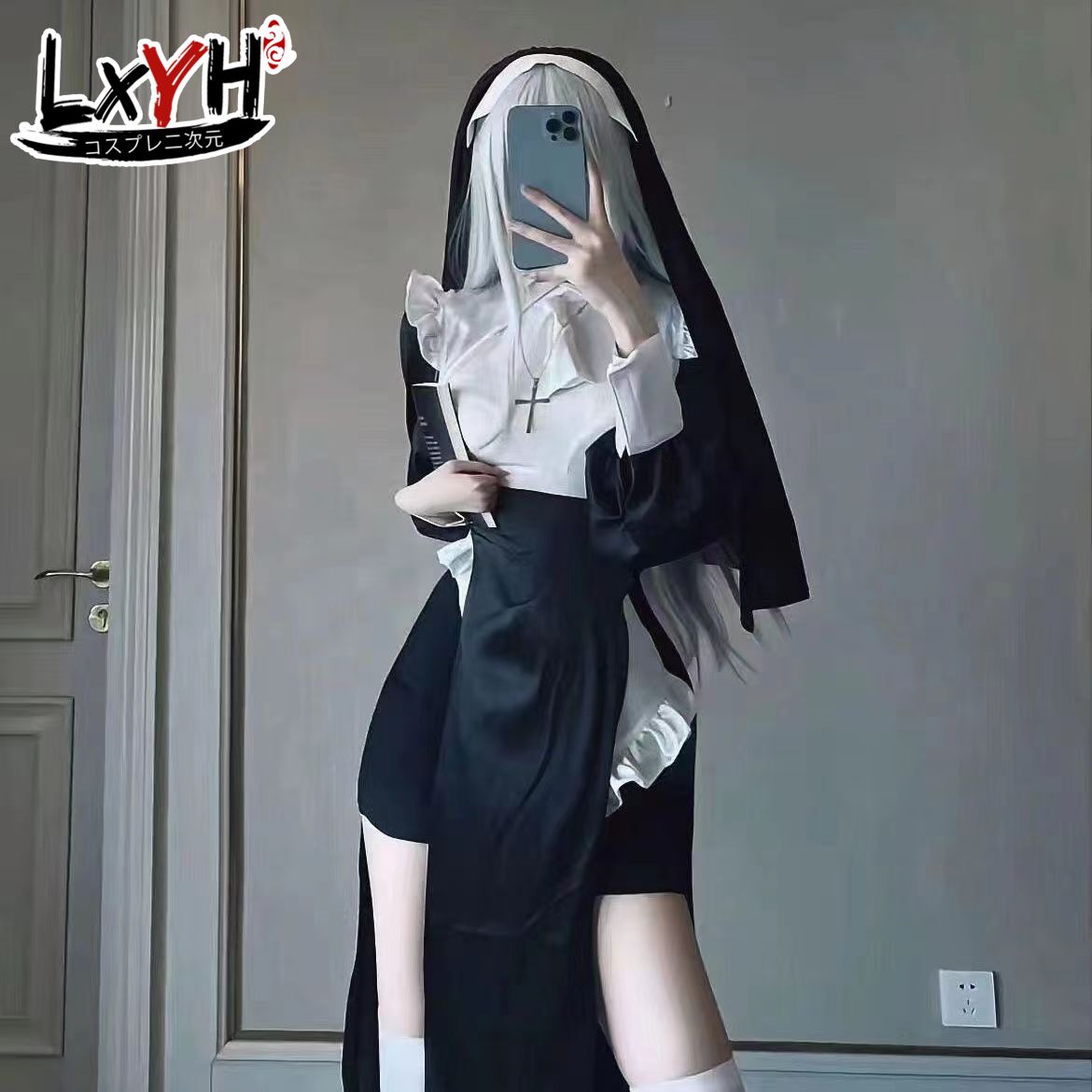 LXYH- COSER KING Nữ tu cosplay gợi cảm chowbie trang phục Halloween đồng
