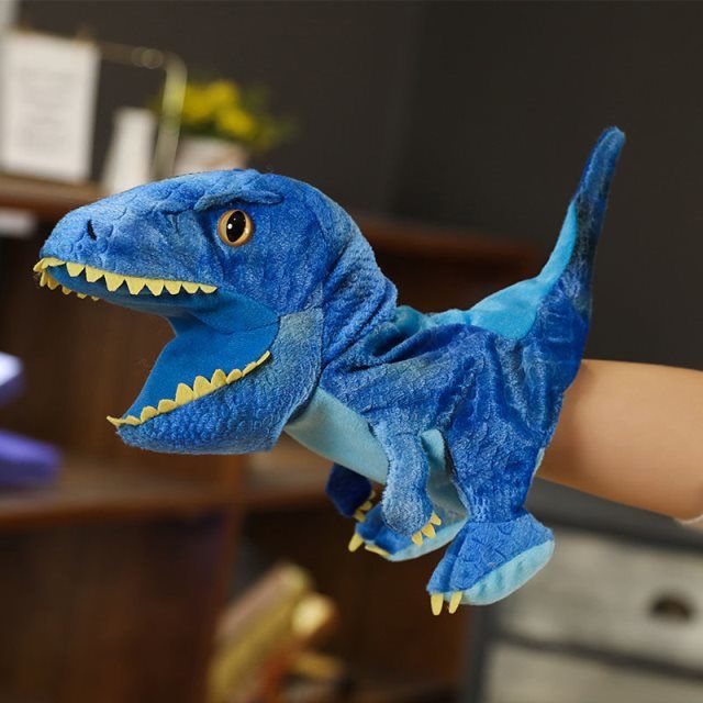 น่ารักขนาดเล็กไดโนเสาร์สัตว์หุ่นมือ T-Rex ถุงมือตุ๊กตาสบายของเล่นอนุบาลเด็กเล่าเรื่องอุปกรณ์ประกอบฉาก
