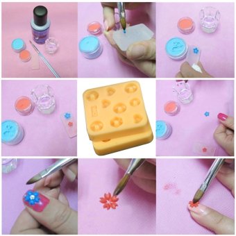 13pcs Fashion Cute 3D Mold Silicone Nail Art DIY Decoration(Yellow) 13pcs Fashion Cute 3D Mold Silicone Nail Art DIY Decoration(Yellow)