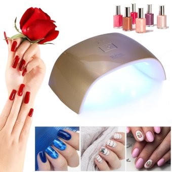 18W Led UV Nail Lamp Gel Polish Curing Double Light Dryer Nail artMachine EU Plug Gold - intl 18W Led UV Nail Lamp Gel Polish Curing Double Light Dryer Nail artMachine EU Plug Gold - intl