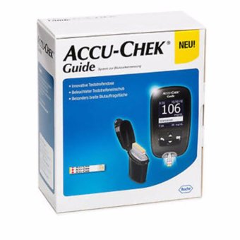 Accu-Chek Guide เครื่องตรวจน้ำตาลในเลือดแบบไร้สายและอุปกรณ์เจาะเลือด (แถมฟรี แถบตรวจน้ำตาล 25 ชิ้น + เข็มเจาะเลือด 24 ชิ้น มูลค่า695.-)