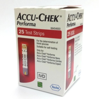 Accu-Chek Performa Test Strip แผ่นตรวจน้ำตาล 1 กล่อง (25 ชิ้น/กล่อง)