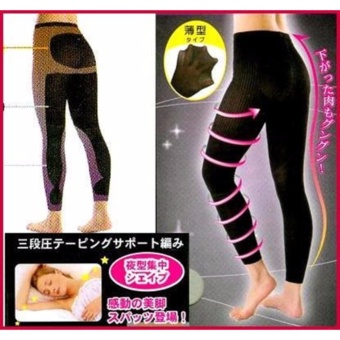 ซื้อ/ขาย Amina Night Long กางเกงขายาว ลดความอ้วน สำหรับใส่นอน ปราบ Cellulite ลดไขมัน ยกกระชับสะโพก ต้นขา ก้น ลดหน้าท้อง..กระชับ (สีดำ)