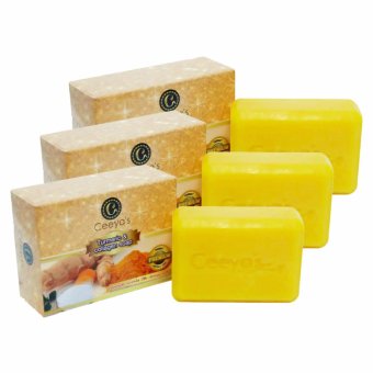 Ceeya's สบู่ซีย่าส์ สบู่ผิวขาว ผิวขาวใสมีออร่า สูตรขมิ้น คอลลาเจน 3กล่อง (80 กรัม/กล่อง) Ceeya's สบู่ซีย่าส์ สบู่ผิวขาว ผิวขาวใสมีออร่า สูตรขมิ้น คอลลาเจน 3กล่อง (80 กรัม/กล่อง)