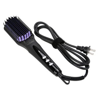 2560 Cyber ACEVIVI Digital Electric Hair Straightener Comb Heating Detangling Hair Brush EU/ US/ UK Plug (Black)
