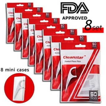 FDA Approved 400 Picks Dental Floss Clean Flosser Professional with 8 mini Travel Cases by Cleanstar - intl FDA Approved 400 Picks Dental Floss Clean Flosser Professional with 8 mini Travel Cases by Cleanstar - intl
